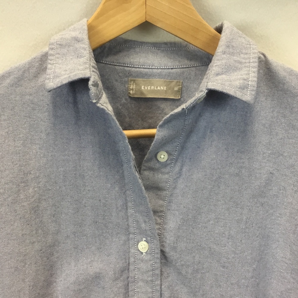 Everlane Boxy Oversized Button Up Shirt Boxy Relaxed Oversized Cotton Size 00 - Picture 5 of 11